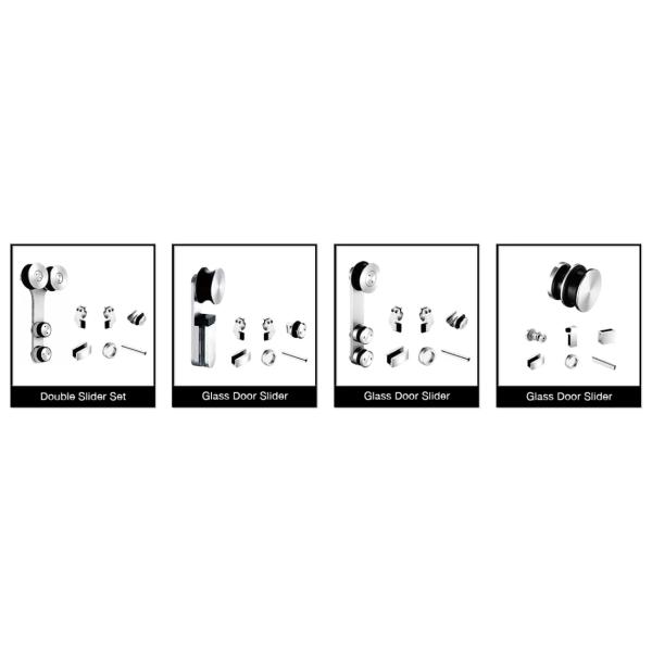 Ролик Frameless стеклянной раздвижной двери установленный для стекла амбара Bathroom приложения