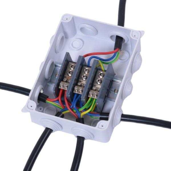 CCTV Camera Monitor Distribution Waterproof Cable Junction Box with PG21 Connectors