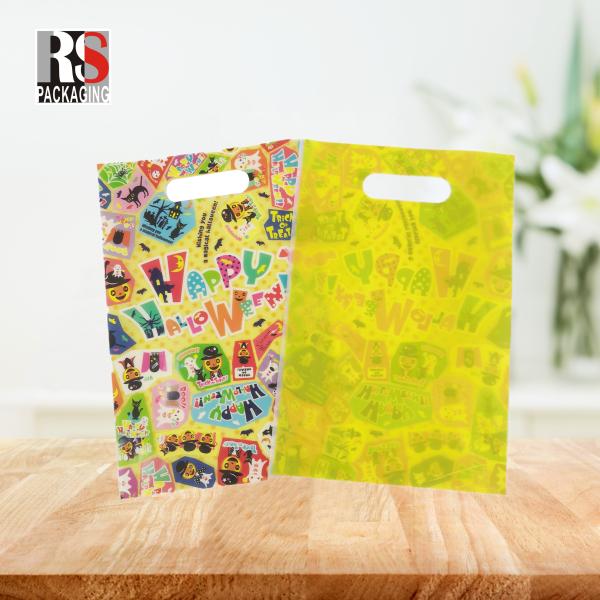 Пластиковая ручка торговая сумка перерабатываемая гравировка печать для бутика