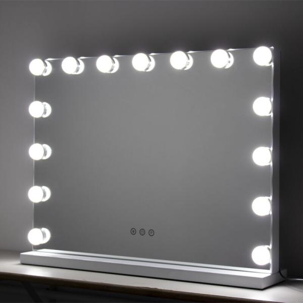 Compact Led Hollywood 10x Vanity Mirror Plexiglass Material