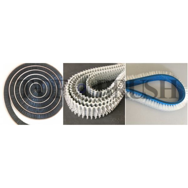 Flat Belt Brush Chemical Resistant Antistatic Custom Size Transverse Cleaning