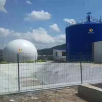 Detentor de biogás de controlo automático para biogás e águas residuais