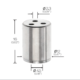 Three Way Wire Rope Splitter and Cable Gripper 1.0mm 1.2mm 1.5mm Diameter Pearl Chrome Nickel Plating