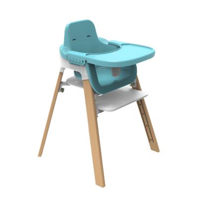 Easy Moving Adjustable Plastic Foldable Baby High Chair For Feeding
