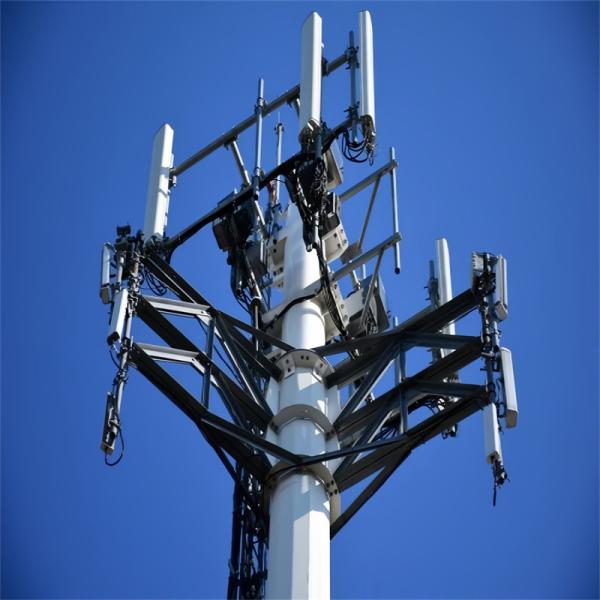Antenna Telecommunications Monopole Tower 5-80M ASTM A123/ ISO 1461 Galvanization Standard