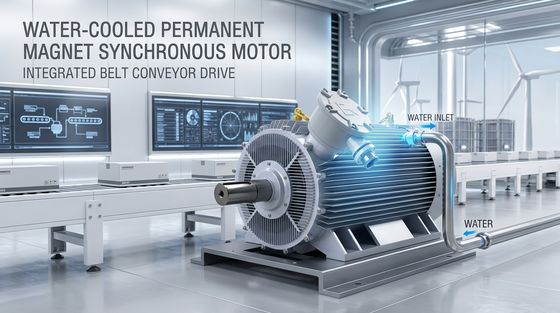 IE5 Efficiency 110KW Low Noise Water Cooled Permanent Magnet Synchronous Motor for Industrial Applications