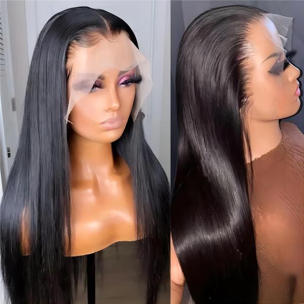 Full Hd Lace Front Human Hair Frontal Wigs Pre Plucked With Swiss Lace Base Material