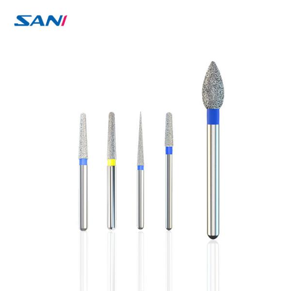 Velocidade de aço inoxidável polonesa dental de prata Handpiece do departamento Diamond Bur Set For High