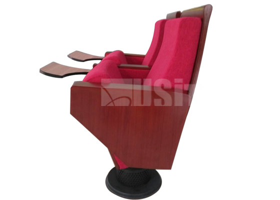 Высокие жизнерадостные посадочные места театра аудитории пены УА-6222 с стальным структурным деревянным финишем облицовки