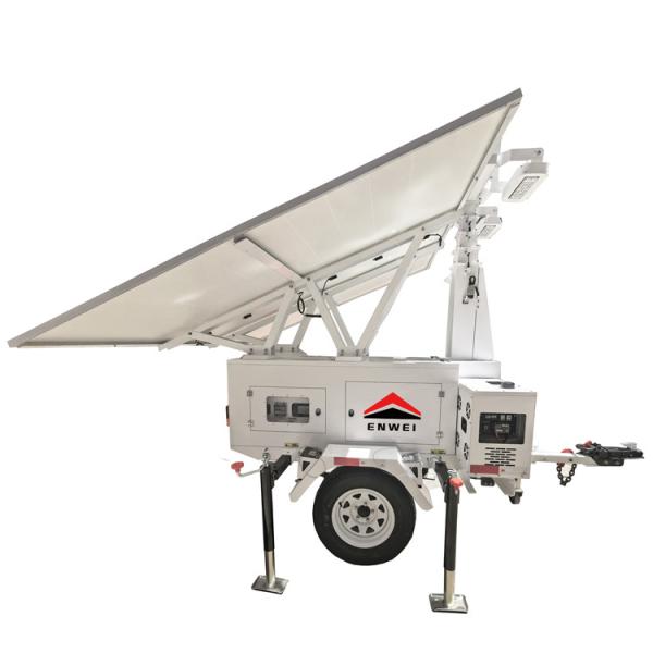 Mobile Solar Light Tower With 6m Mast For Construction Sites Night Lighting