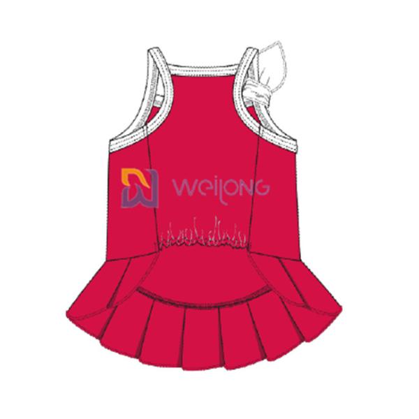 Customized Cvc Jersey Sailor Anchor Pet Dress Breathable Dog Dress Female