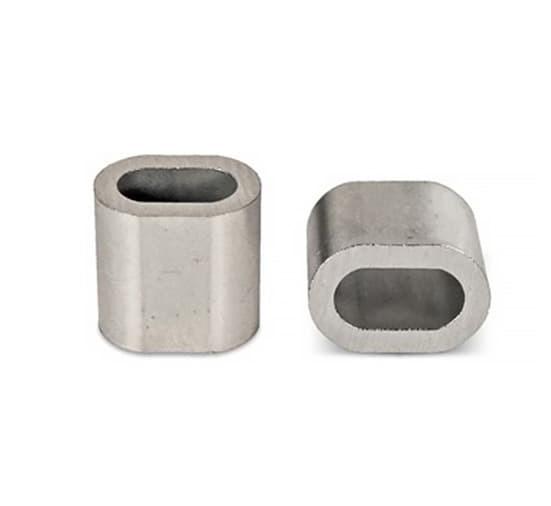 Ferrule en aluminium DIN EN 13411-3 en acier inoxydable pour la fixation de câbles