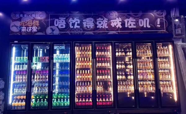 Bar Vertical Refrigerated Cooler Beer Bottle Display Fridge