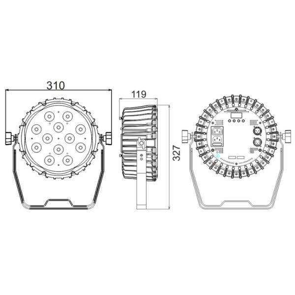 Couleur de couleur de DMX512 12 LED RGBWA-UV six la meilleure mélangeant le pair de LED peut présenter la lumière