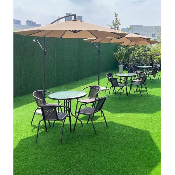 2.7m Customized Logo Polyester Large Tilting Patio Umbrella Parasol