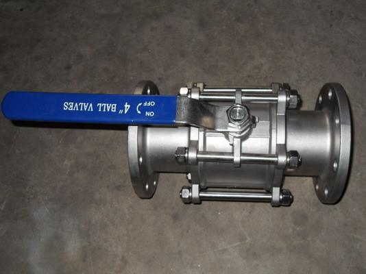 4 Inch CF8M Flanged Ball Valve , Anti - Static 3 Way ISO 5211 Ball Valve