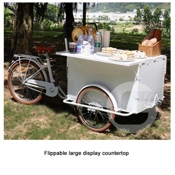 Mobile Food Bike Carts Bicycle Nuts Snack Food Cart with and Mobile Hot Dog Cart