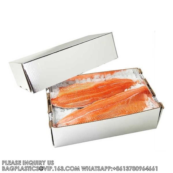 Food Grade Pizza Box Custom Folding Kraft Carton Frozen Food Packaging Box For Pizza Aluminum Foil Insulated Box
