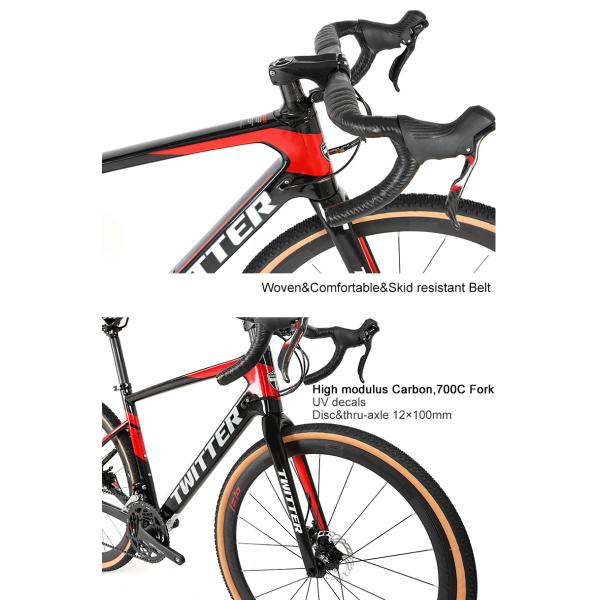 Carbon Frame Gravel Bike 700C*40C 11 Speed APEX Hydraulic Disc Brake for Road Racing