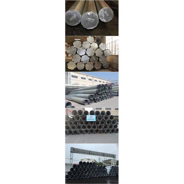 10kv - 550kv inmersión caliente poste de acero galvanizado, Electric Power poste para la línea de la distribución