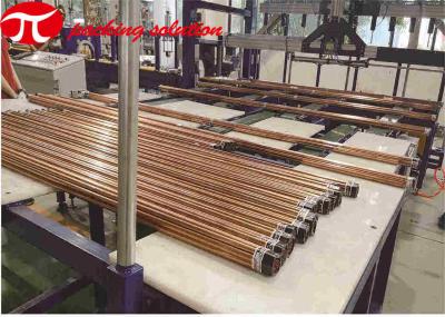 Auto caixa de rotulagem do tubo de cobre que envolve a linha de embalagem de cobre de selagem da bobina da extremidade da máquina de empacotamento