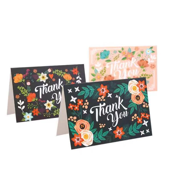 Rectangle Christmas Greeting Cards Recyclable Customized Postcard Thank You Card