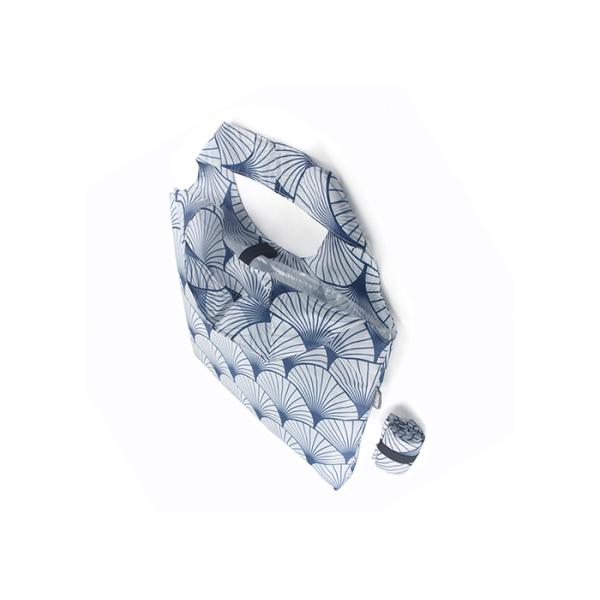 210D Polyester Foldable Tote Bag White Wonderful Lotus Sublimation Printing