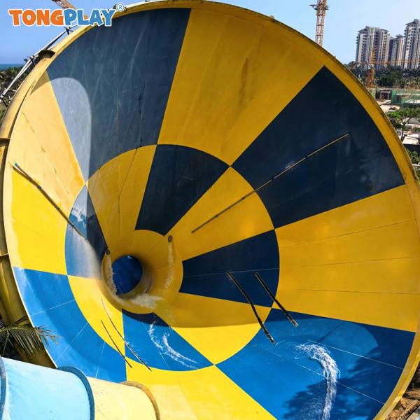 Playa de balsa altavoz de fibra de vidrio tobogán acuático