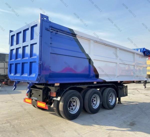 Heavy Duty Hydraulic 3 Axle Dump Truck Semi Trailer Tipping Truck Trailer 9t Grade