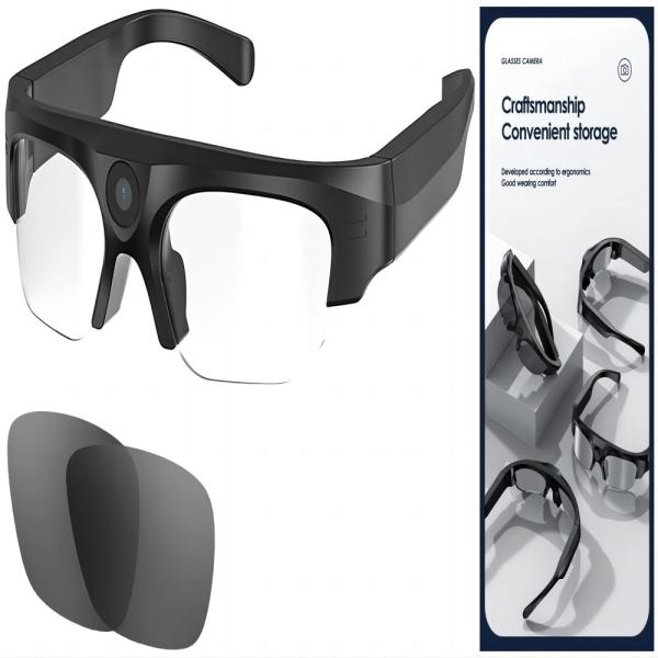 Full HD 1080P Wireless Bluetooth Sunglasses Camera With Photo, Video, Audio