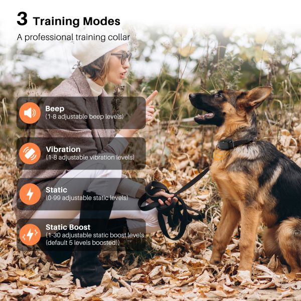 Waterproof Rechargeable Eco-friendly Electric Shock Collar 600m Remote Control Agility Training for Dogs Pet Supplies