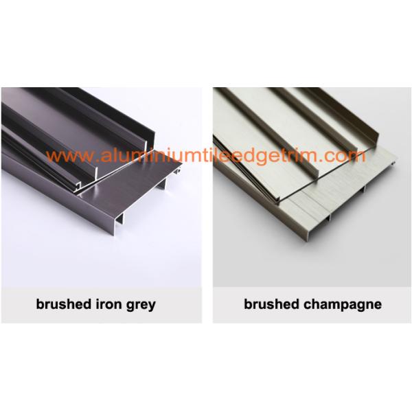 Anti Corrosion Brushed Aluminium Skirting Board For Curved Wall Decoration
