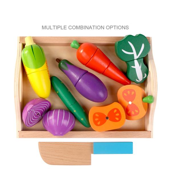 A cozinha de Montessori finge Toy For Children Cutting Fruit Vegeta