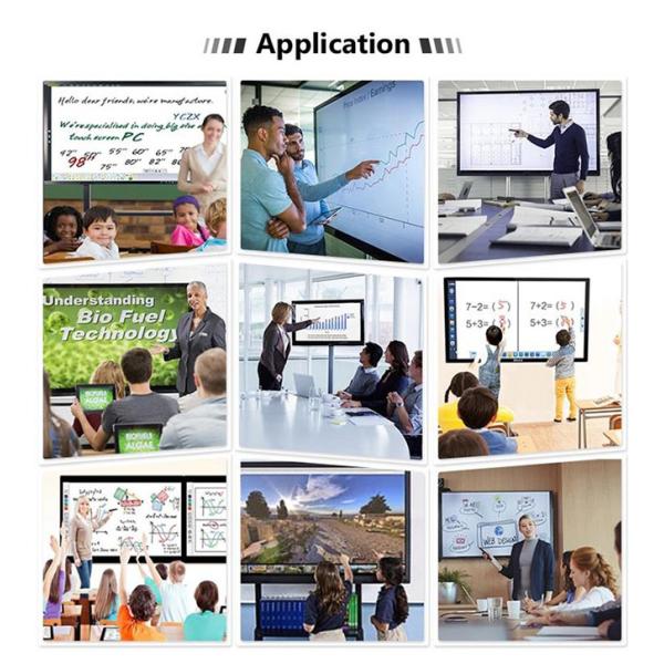 65 Inch Conference Intelligent Board Interactive Mobile Whiteboard For School Education