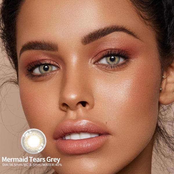 Mermaid Tears Coloured Blue Eye Contact Lenses With Power 0.08mm
