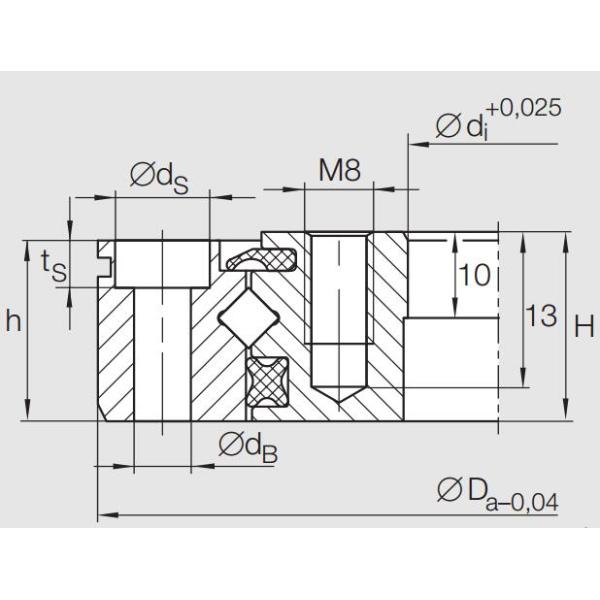 XU050077 xu series crossed roller bearing manufacturers265X434X50mm