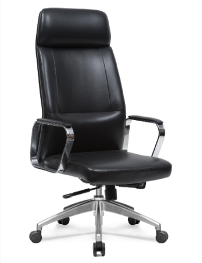 Executive Swivel PU Leather Revolving Chair With Castors