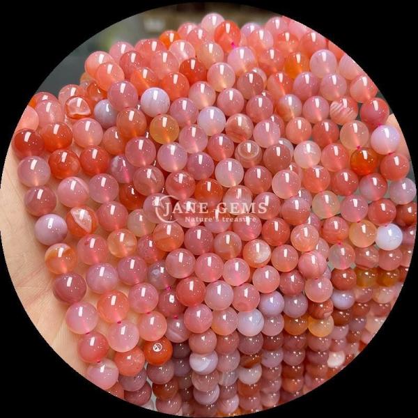 DIY Joyería haciendo 8 mm redondo de perlas de piedras preciosas naturales en ágata de cerezo y varios hilos de ágata para los aretes