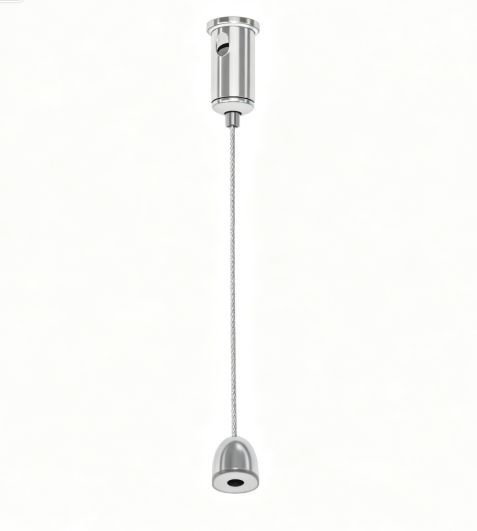 LED Adjustable Hanging Kit Brass Ceiling Cable Clip Steel Wire Rope Cable Gripper for Linear Lamp