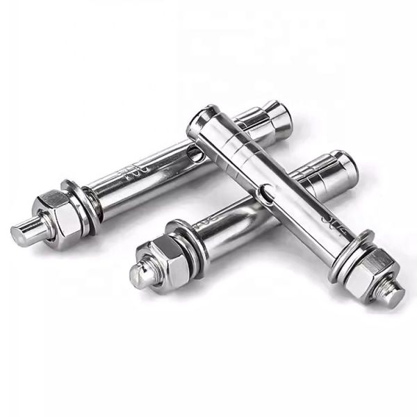 304 316 316L Stainless Steel Anchor Bolts Polished Finish Hex Head Customized Size