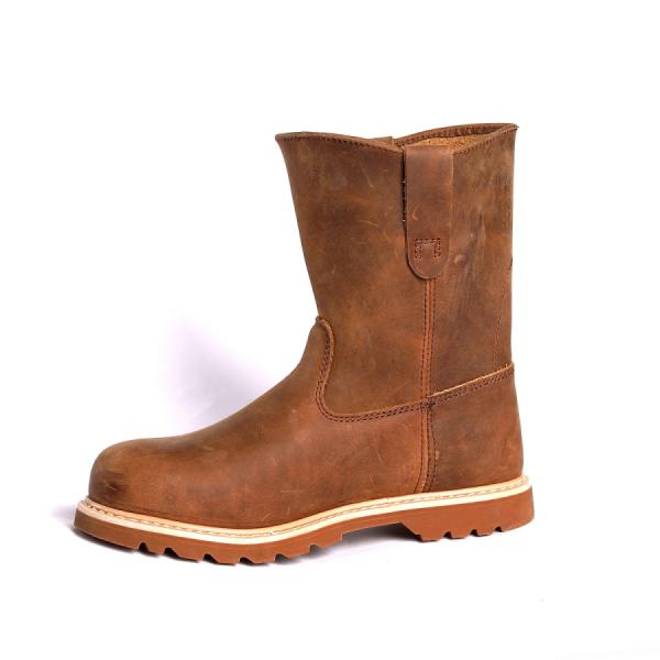 Shock Absorbing Goodyear Shoes Non Slip Waterproof Lace Up Closure Work Boots Unisex Safety Shoes