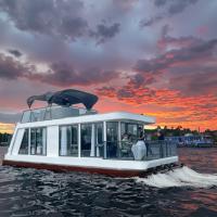 Bateau flottant de construction en aluminium de luxe Hôtel maison Bateau longueur 11,5m