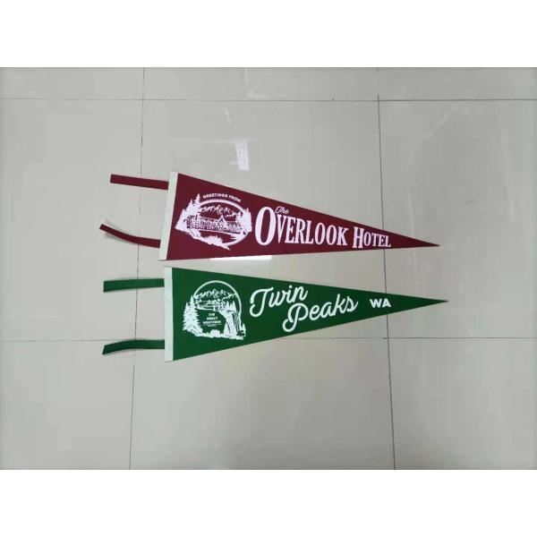 CMYK Printing OEM Triangle School Pennant Flag Digital Printing