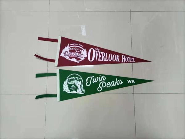 CMYK Printing OEM Triangle School Pennant Flag Digital Printing