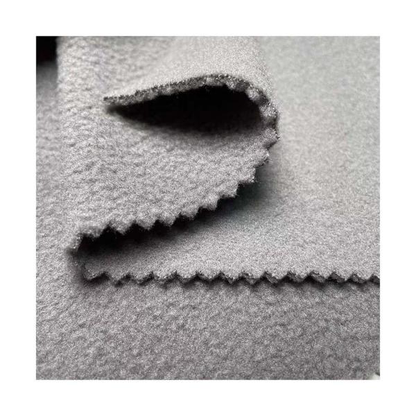 recycle PET Polar fleece double brush single fleece polyester fabric for winter hat