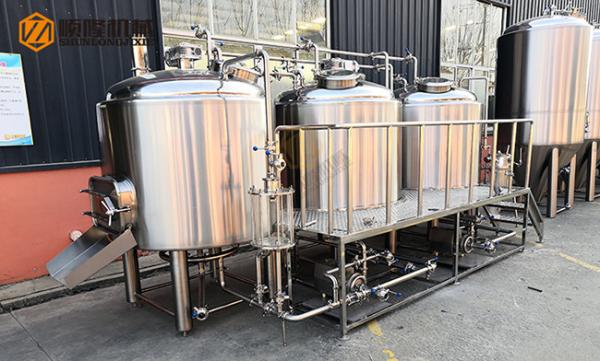10HL Stainless Steel Beer Making Machine Semi Automatic Control With Jacket