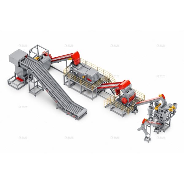 Large Sized Plastic Shredding  Recycling Line Automated Powerful