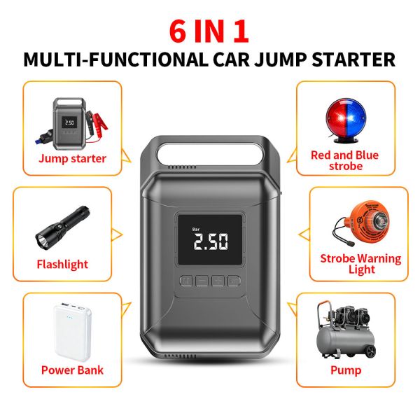 jump starter pack diesel 12V 8000mAh Compact Jump Starter Power Bank Portable Car Battery Jump Starter charger for carportable battery carPortable Tire Inflators