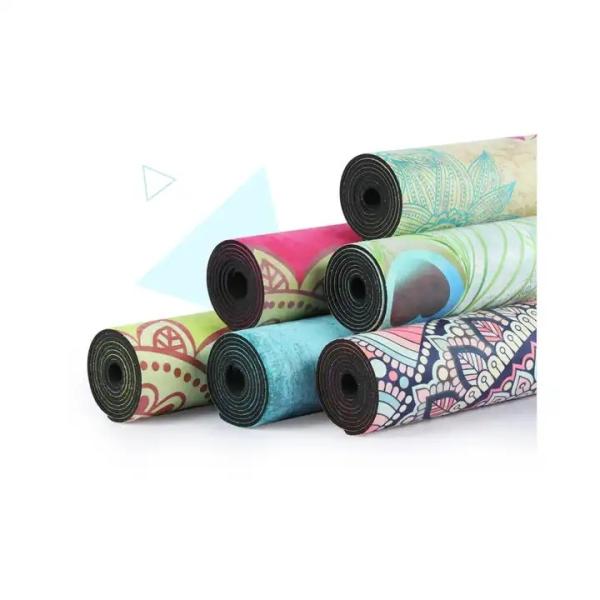 Foldable Travel Suede Yoga Mat Eco Friendly Fitness Pilates Natural Rubber Yoga Mat