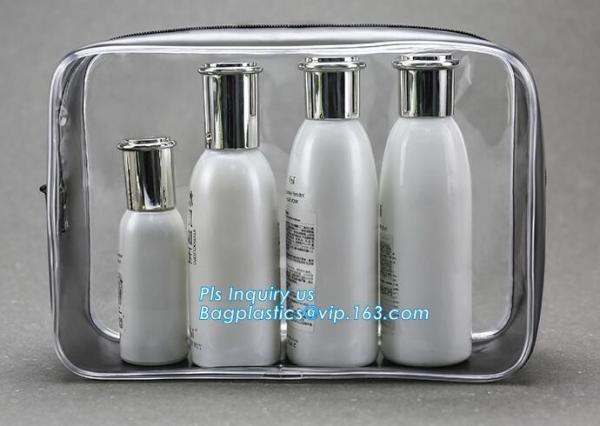Promotion 25s heat seal clear transparent pvc cosmetic bag plastic bag, lady custom cosmetic bag travel makeup beauty ba